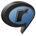 RealPlayer Black and Blue icon